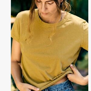 Imogene + Willie Drop Tee in “Desert Green”- M/L